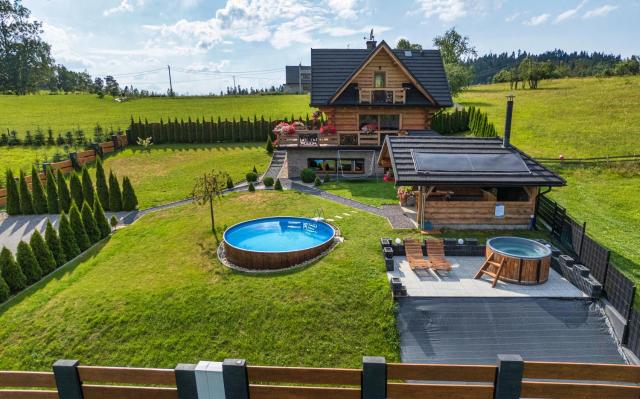 Domek w górach DeLuxe sauna,jacuzzi,basen,hot tub-Nowy Targ blisko Białka ,Zakopane