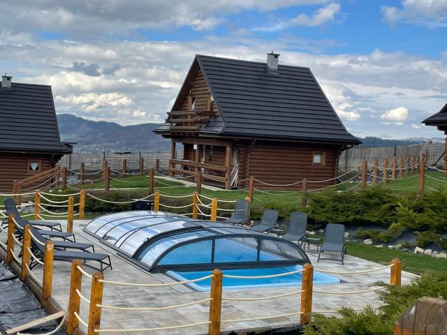 Domki Zagroda Domek z bala z basenem &sauna & jacuzzi & balia