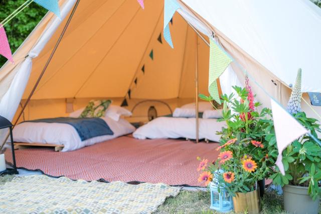 Glamping at Hay Festival