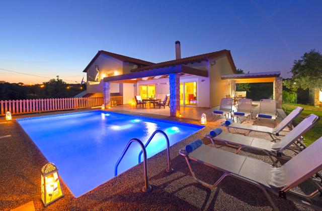 Olive Private Country Villa Swimming Pool 5 BDR Kolymbia Rhodes