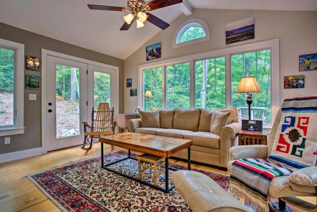 Asheville-Area Cabin with Fire Pit and Forest Views