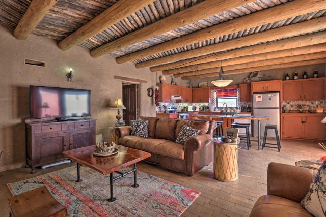 El Prado Adobe Home Courtyard with Mountain Views!