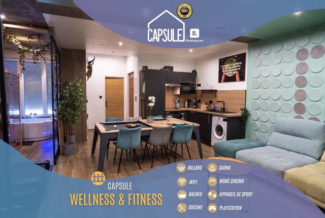 Capsule Wellness - sauna - balneo - machine de sport privatif - PS5 - 2 chambres