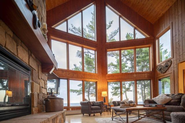 Lake Superior Cabin with Fireplace Snowmobile Trails