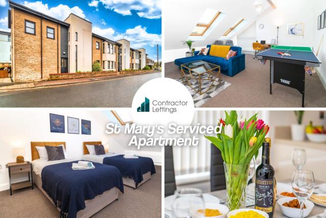 Stylish 2 Bedroom Apartment By Your Lettings Short Lets & Serviced Accommodation Peterborough With Free WiFi,Parking And More