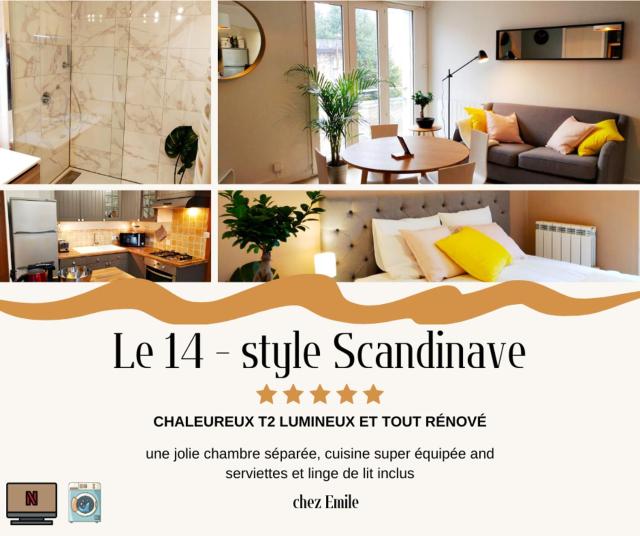 Chez Emile - Le 14 - Style Scandinave with Netflix and Parking