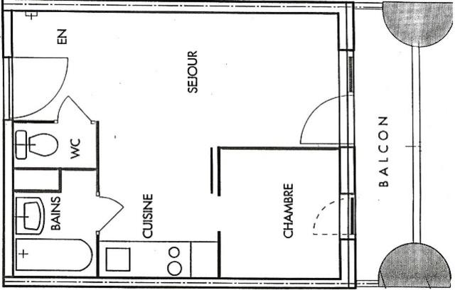 Résidence Le Cervin - 2 pièces 4 pers- WIFI- Le CERVIN- PLAGNE SOLEIL MAE-5014