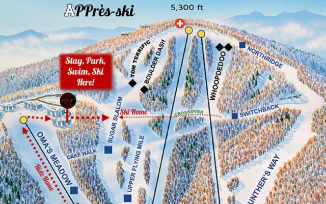 APPresSki - 5 bed Ski in Ski out - 50 Steps to Ski Sugar Mountain Slopes