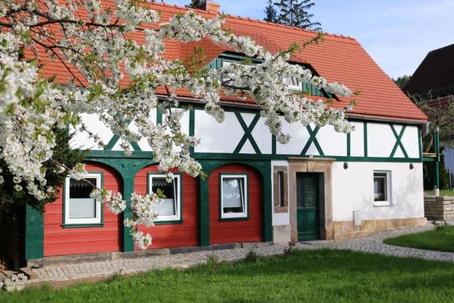 Ferienwohnung in Kurort Jonsdorf mit Terrasse, Grill und Garten