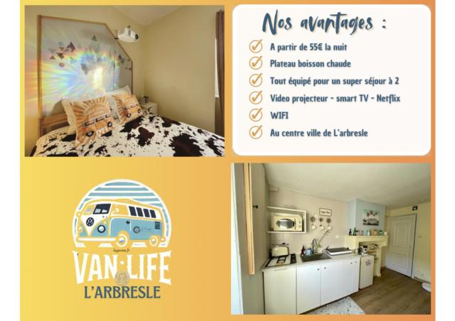 Van Life chambre avec Vidéo projecteur