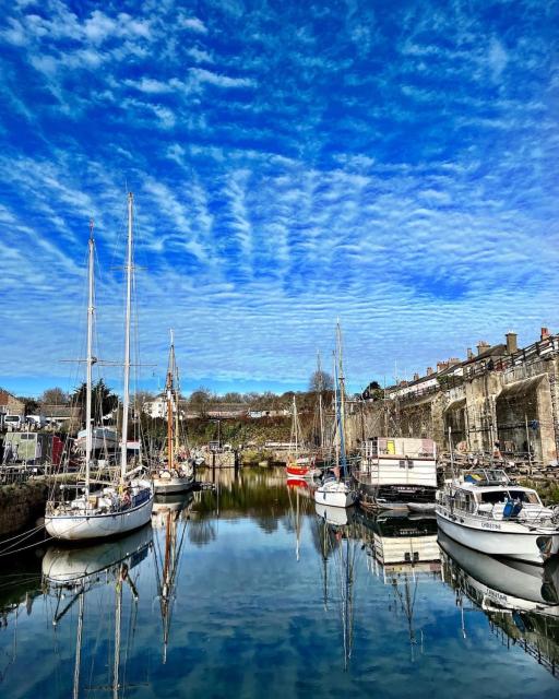 Stunning Yacht Sea Lion in Charlestown Harbour, Cornwall