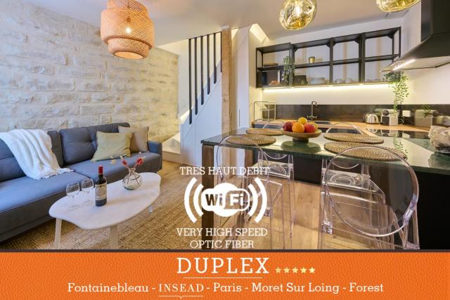 Duplex High Standing 7'➤Fontainebleau⎮45'➤Paris + Terrace