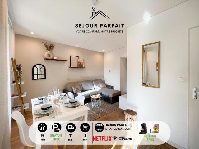 Appart'Hotel Le Tilleul - NETFLIX, JARDIN ET FIBRE OPTIQUE