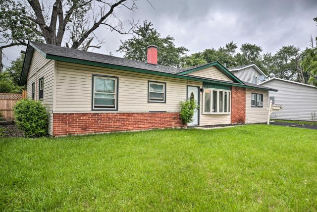 Sauk Village Ranch Home with Yard and Fireplace!