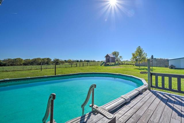 Monett Family Ranch Home with Fireplace and Huge Deck!