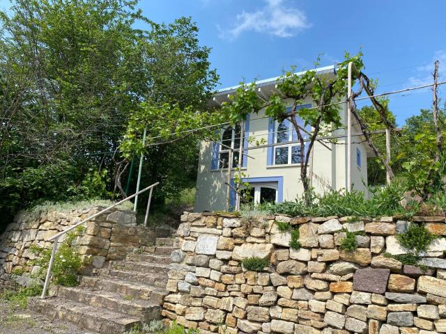 Weinbergshaus mit Blick auf's Wasser