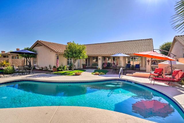 Elegant Peoria Home Pool, Putting Green, Fire Pit