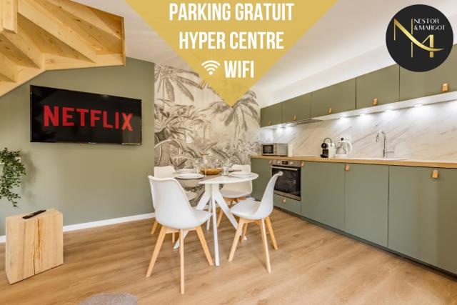 Le Green Duplex - Clim - Parking - Netflix - Nestor & Margot