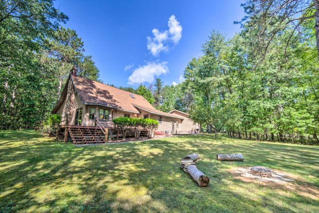 Riverfront Oconto Cabin with Fire Pit and Yard!