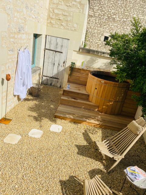 Gîte verveine bain nordique jacuzzi l écrin de verdure chinon