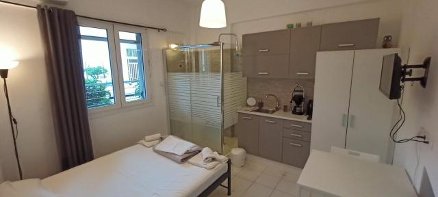 Mini studio in Kirra , ancient port of Delphi , air condition , WiFi, near the beach