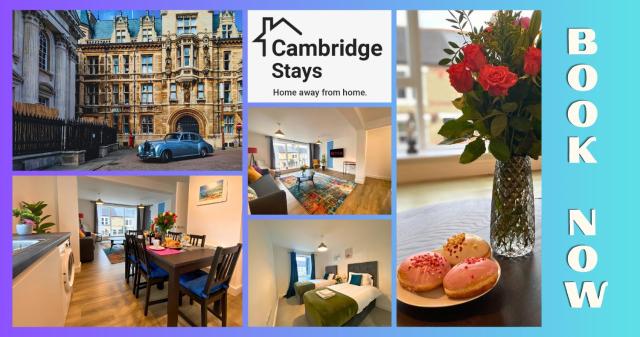 Cambridge Stays Riverside Apart Hotel with 2BR Flats at the City Centre-Parking-Balcony