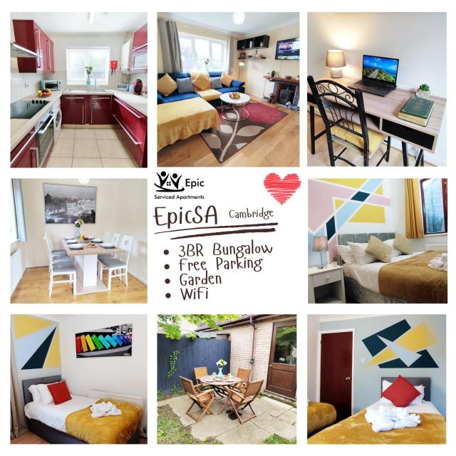 Epicsa - Quiet Bungalow, 3 Bedroom with Parking & Garden