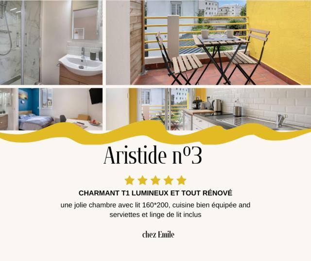 Chez Emile, Aristide#3 - Studio tout neuf terrasse