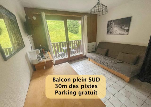 Joli studio 4 Pers 30m des pistes balcon plein Sud au Pieds des Pistes B27- DRAPS NON COMPRIS