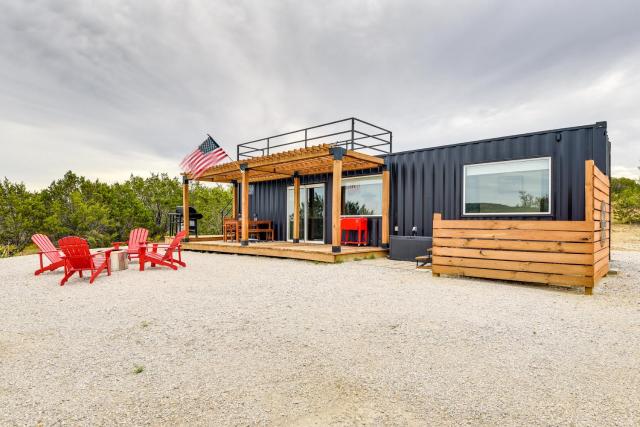 Remote Strawn Container Home with Hot Tub!