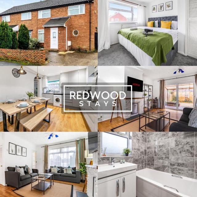 3 Bedroom House x2 FREE Parking Netflix By REDWOOD STAYS