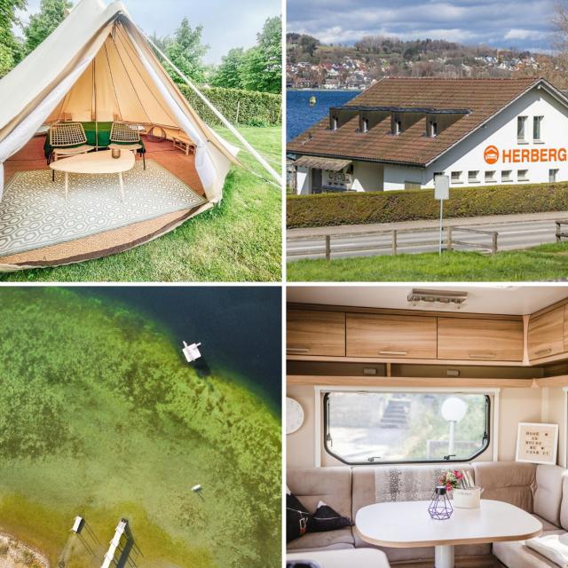 Strandbad Steckborn mit Herberge, Camping & Glamping