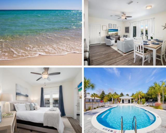 Paradise Getaway at 30A - 3BD & 3BA-4 Min Walk to beach - Pool - Gym