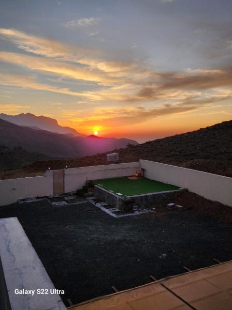 Sunset view hill jabal shams