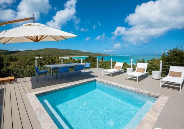 Punta Flamenco's Sea View Villa at Culebra, Puerto Rico with private pool