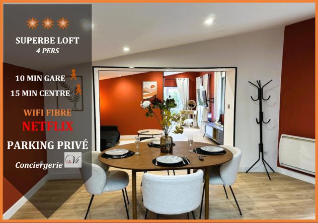 Loft O'Chalet - 10 min GARE - PARKING PRIVÉ