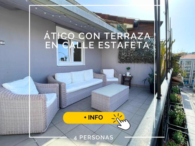 TOP APARTMENT ÁTICO con TERRAZA con vistas al ENCIERRO SAN FERMÍN