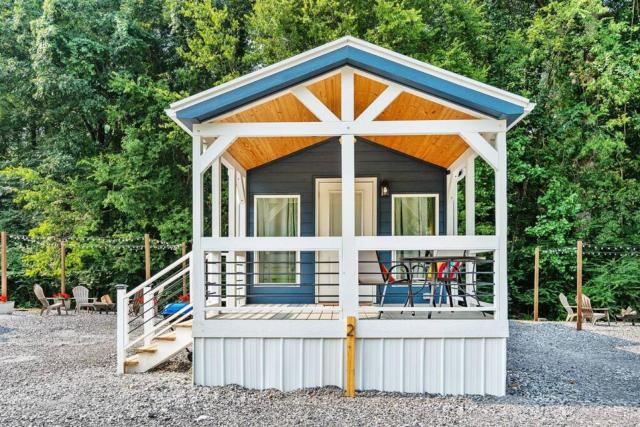 2 Villa D'Azur Luxury Tiny House Mins to Lake Guntersville, Downtown, Firepit