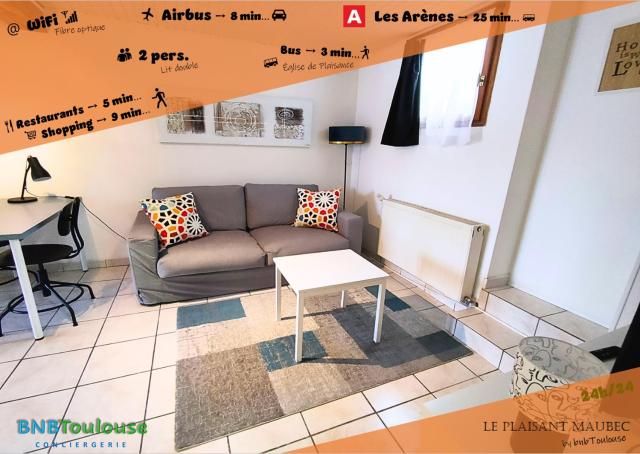 ► BNB TOULOUSE ► Le Plaisant Maubec • WiFi • 24/7