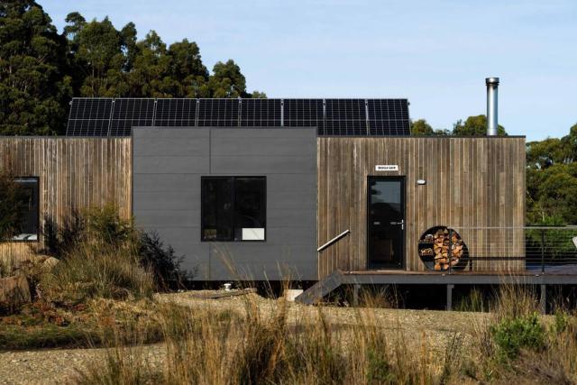 Devil's Lair, self-contained eco cabin at McHenry Distillery & Brewery