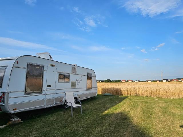 Deluxe Oase der Ruhe - Wohnwagen im Kornfeld