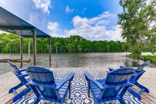 Riverfront Springfield Home with Scenic Deck and Dock!