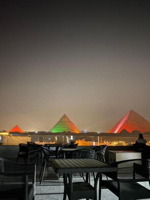 Middle east pyramids view