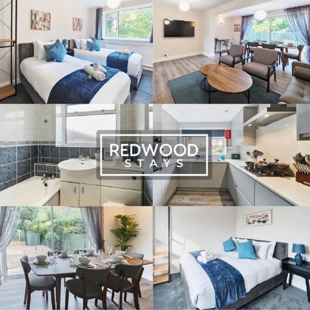 New 3 Bedroom House in Camberley Free Parking 2X By REDWOOD STAYS