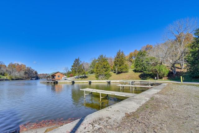 Deck with Scenic Wooded Views Home in Owenton!