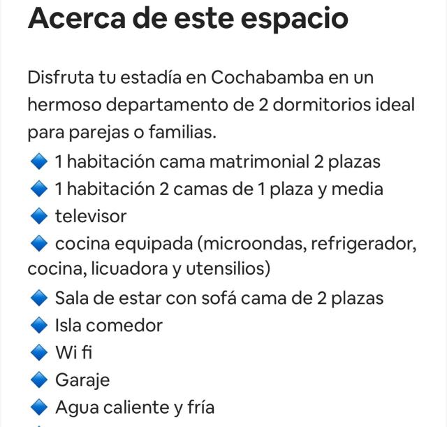 Departamento 2D Cochabamba