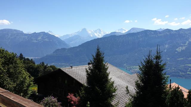 Chalet Hinkelstein in Beatenberg traumhafte Aussicht auf Eiger, Mönch & Jungfrau