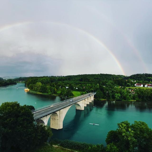 Beautiful view on the river Aare