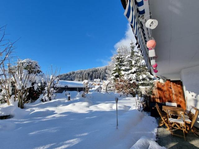 Half chalet 2 min from ski bus