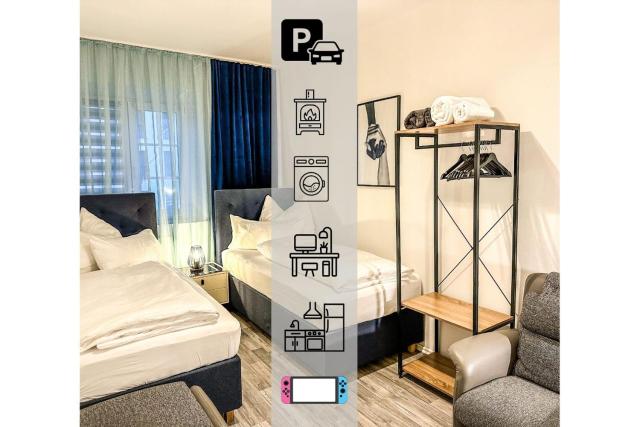 KATIES Apartments Augsburg - Zentral - 4 Zimmer - 7 Personen - 2 Parken - Nintendo Switch - DisneyPlus - E-Kamin